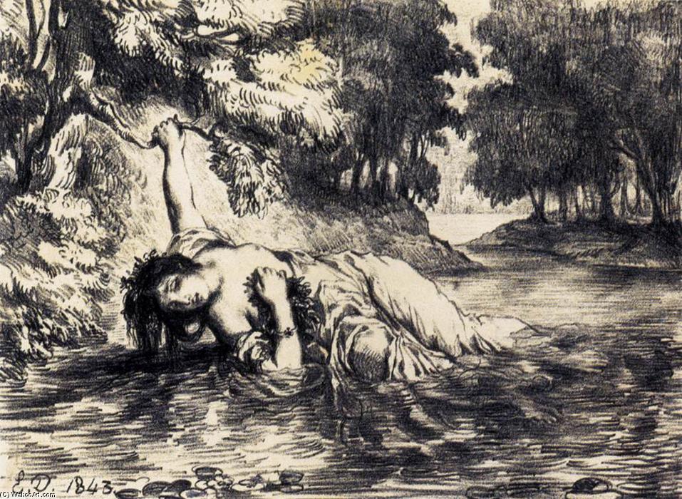 The Death Of Ophelia — ウジェーヌ・ドラクロワ