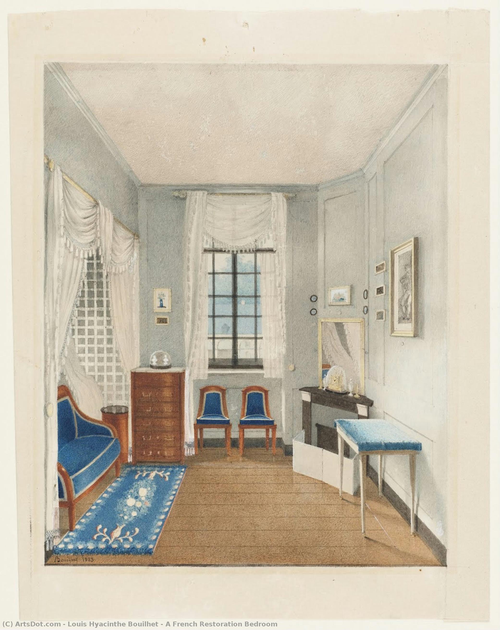 A French Restoration Bedroom — Louis Hyacinthe Bouilhet