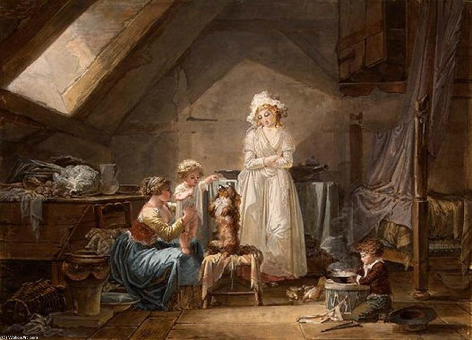 Young French Marquise In Exile In Lausanne — Jean Baptiste Mallet