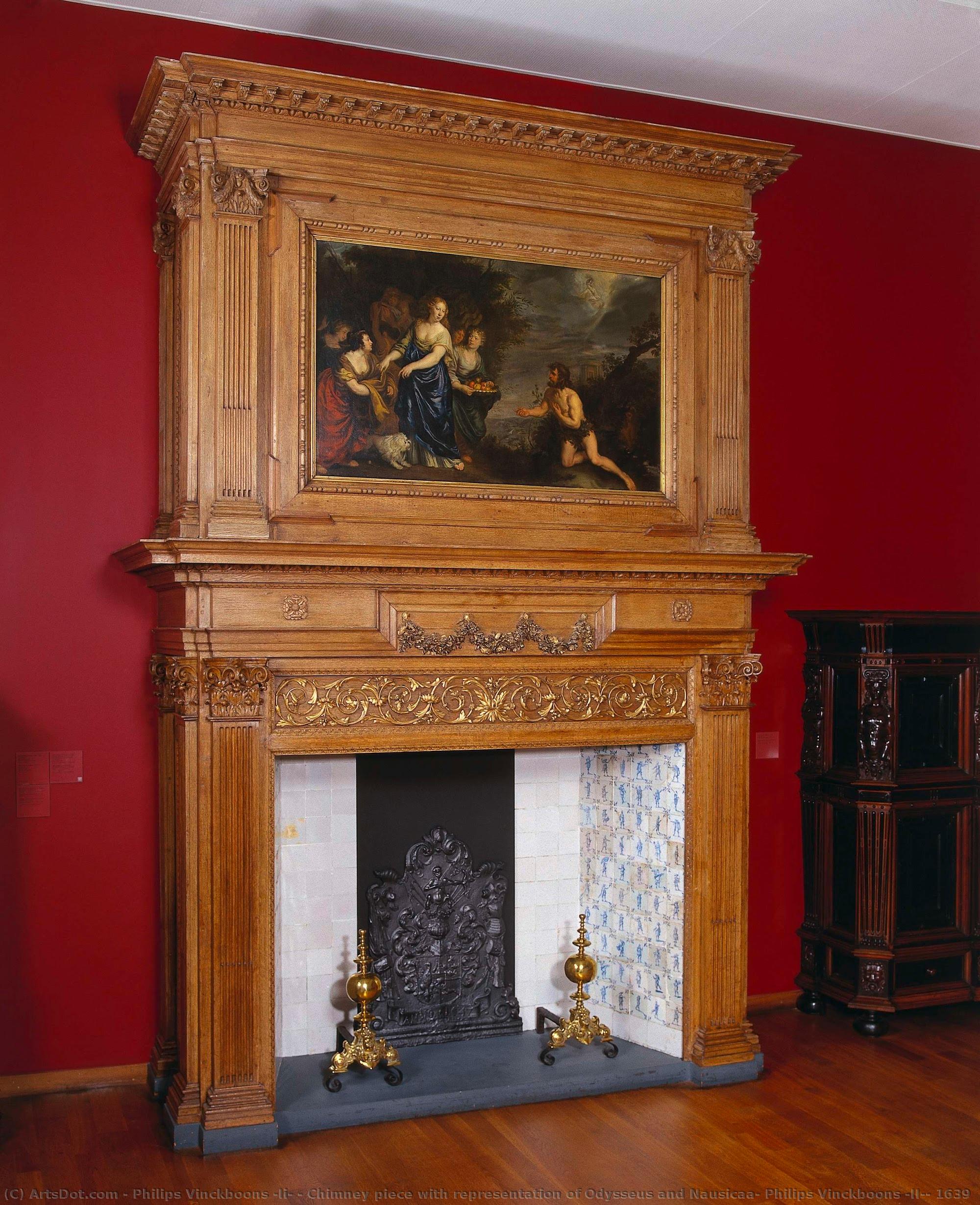 Chimney Piece With Representation Of Odysseus And Nausicaa, Philips Vinckboons (ii), 1639 — Philips Vinckboons (ii)