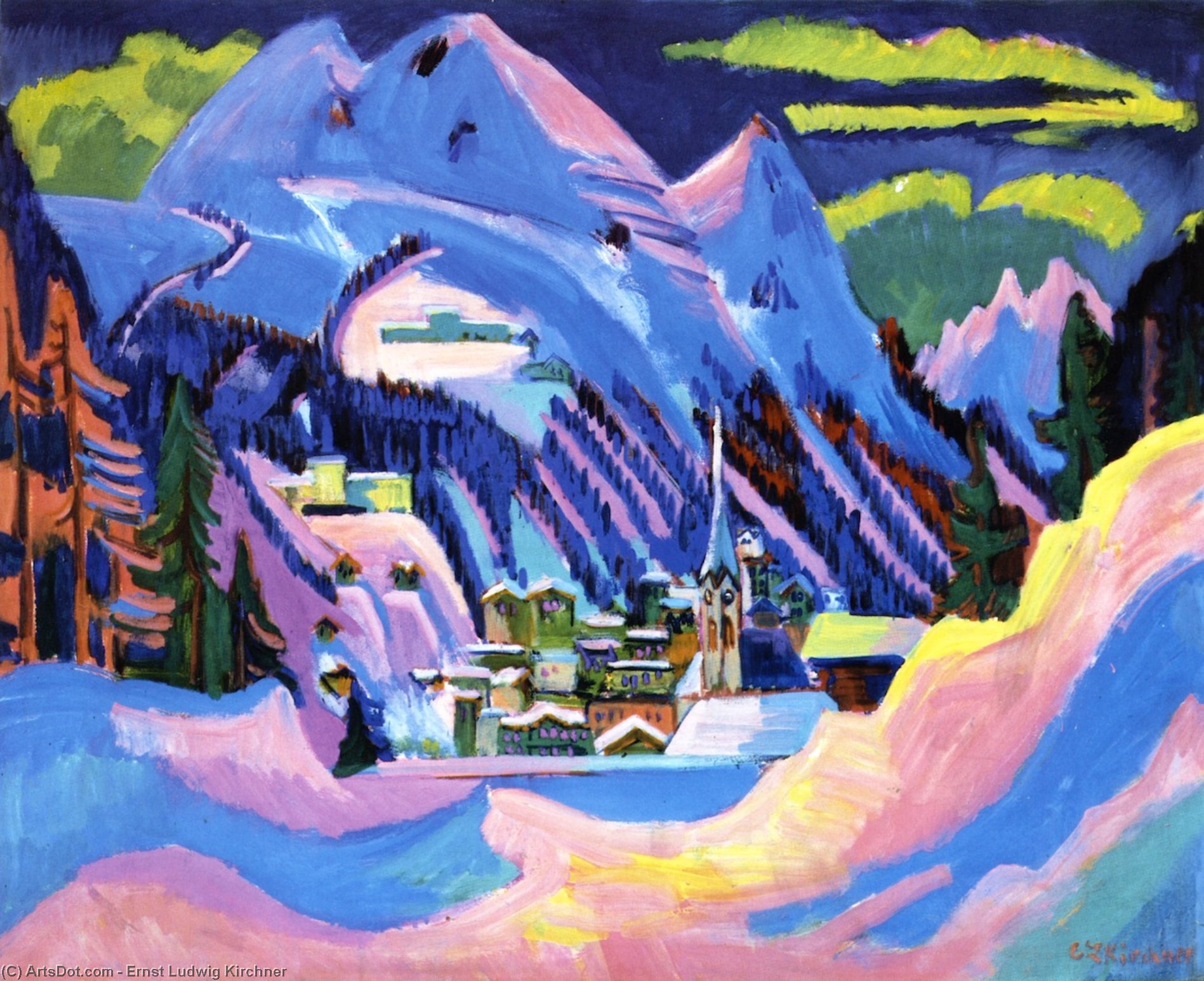 Davis Im Schnee — Ерnst Лудвиг Киршнер