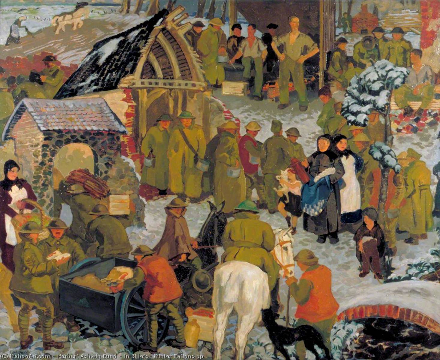 In Billets, Winter Rations Up — Herbert Ashwin Budd