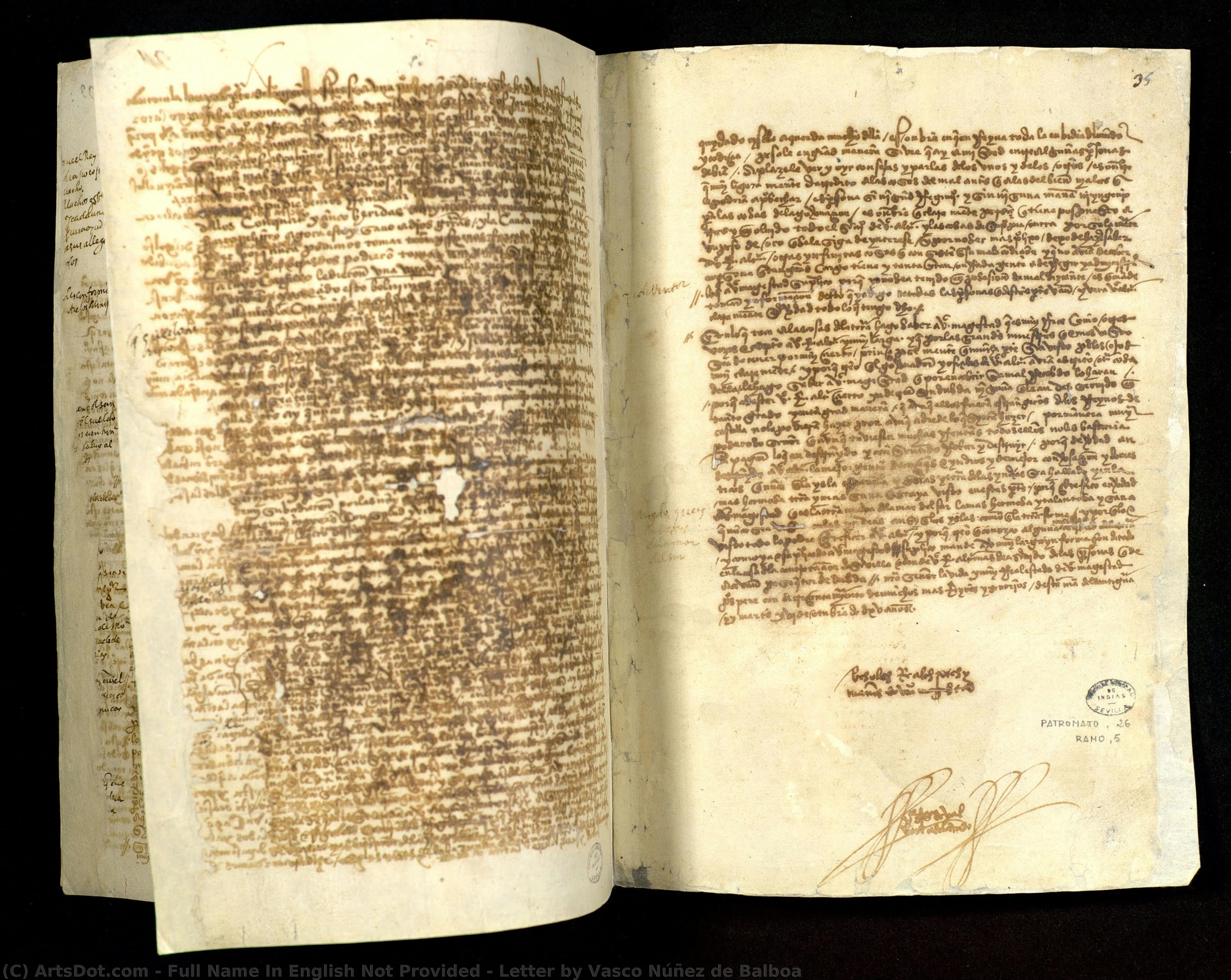 Letter By Vasco Núñez De Balboa — 莊冏生