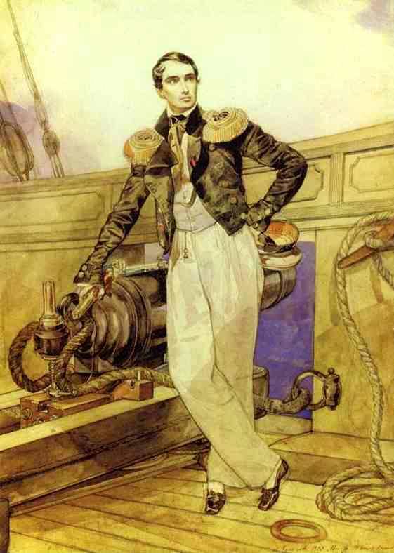 Portrait Of V. A. Kornilov On Board The Brig Themistocles — Karl Pavlovich Brulloff
