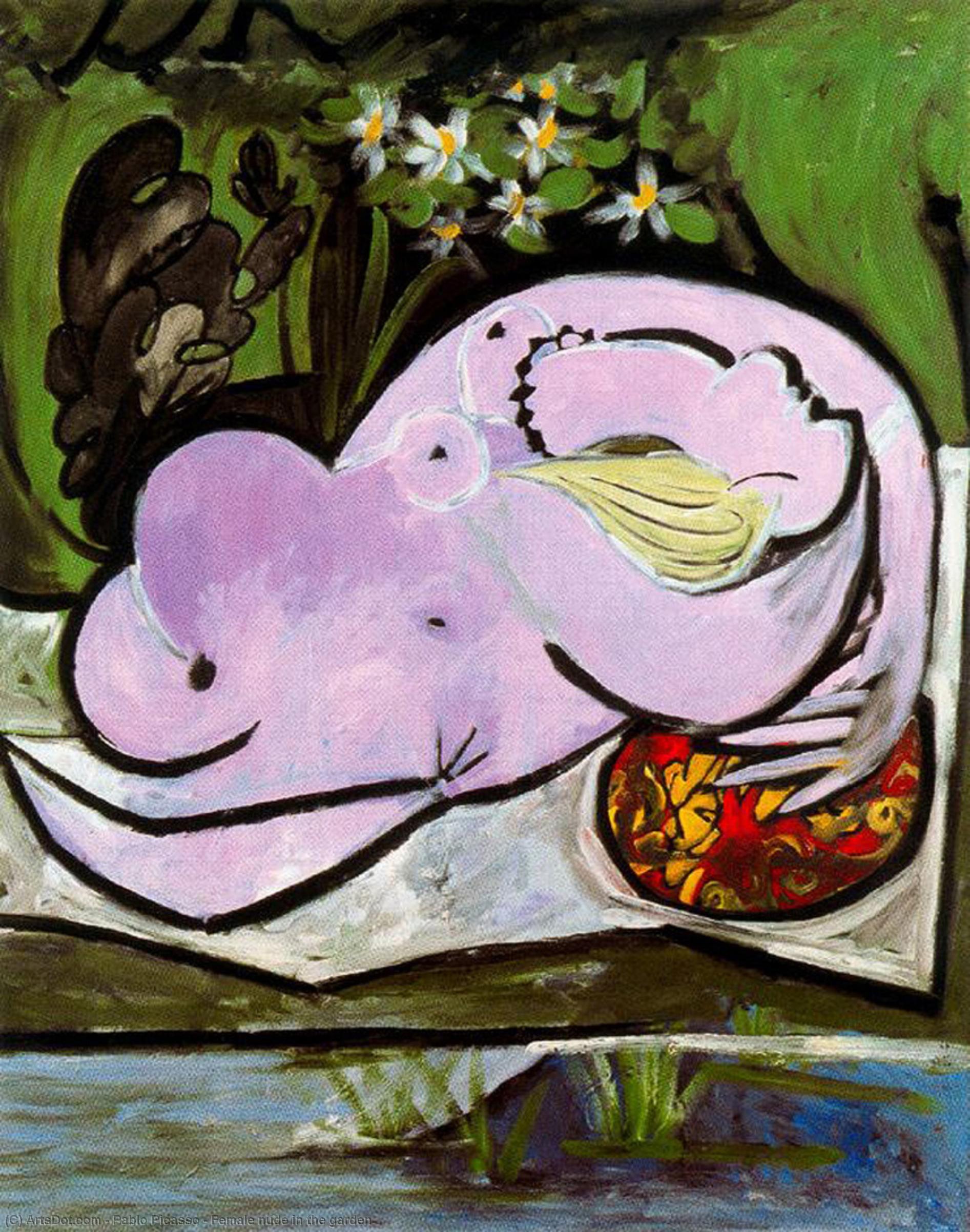 Female Nude In The Garden — Pablo Picasso