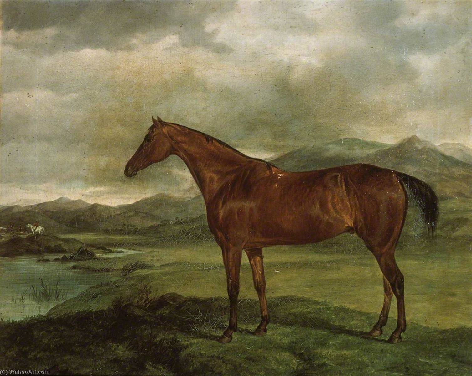 Portrait Of A Hunter In A Landscape — William Luker