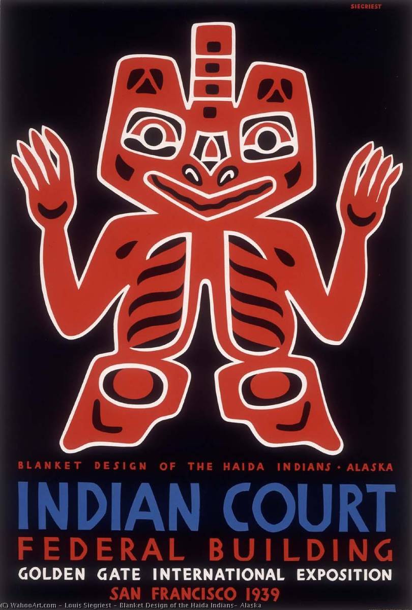 Blanket Design Of The Haida Indians, Alaska — Louis Siegriest