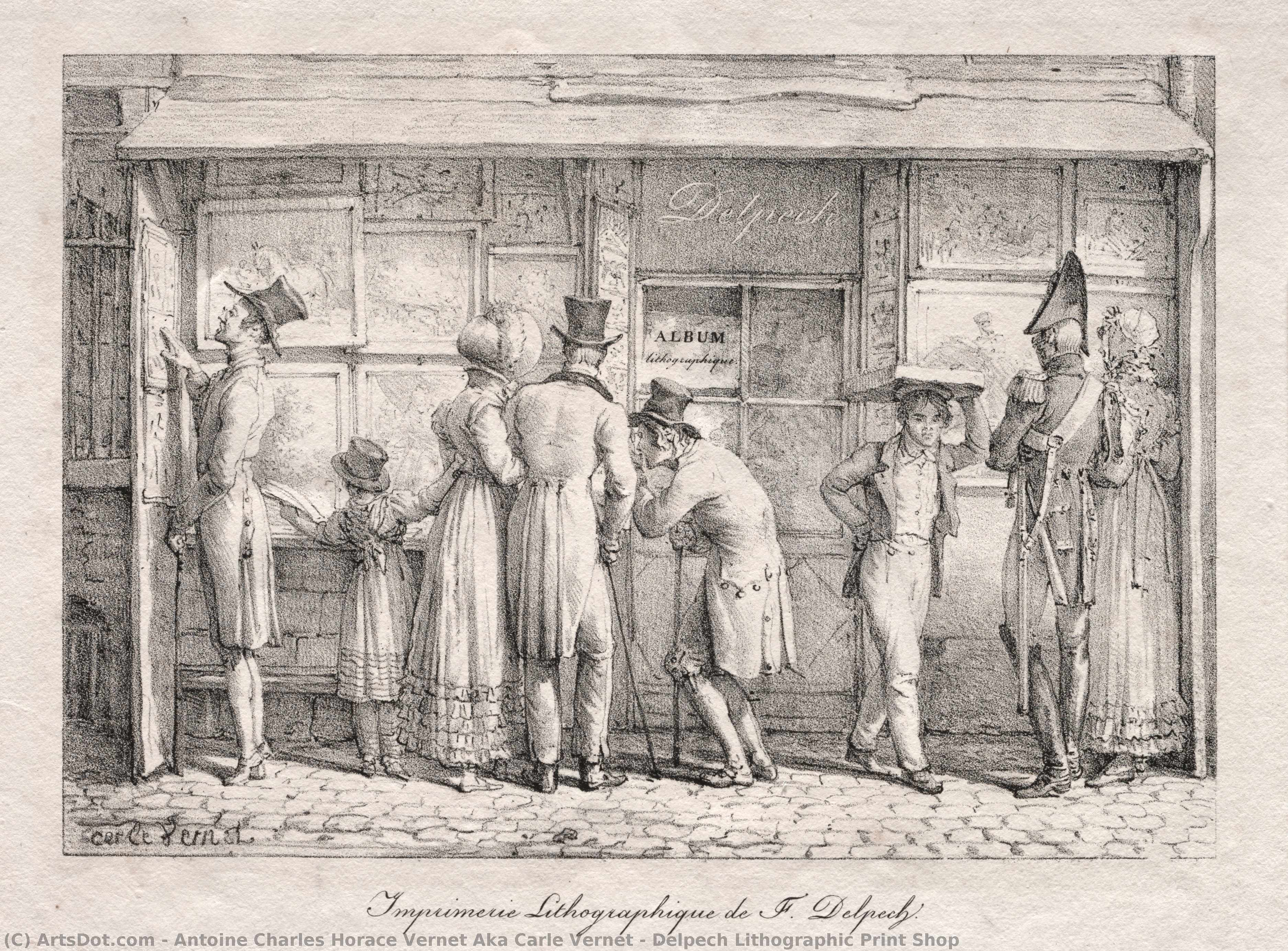 Delpech Lithographic Print Shop — Antoine Charles Horace Vernet Aka Carle Vernet