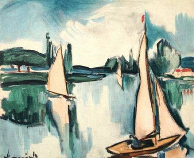 Sailboats On The Seine1 — Maurice De Vlaminck