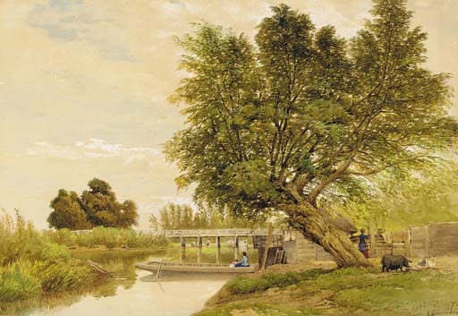 By The Thames At Cookham, Berkshire — Эдуард Дюнан