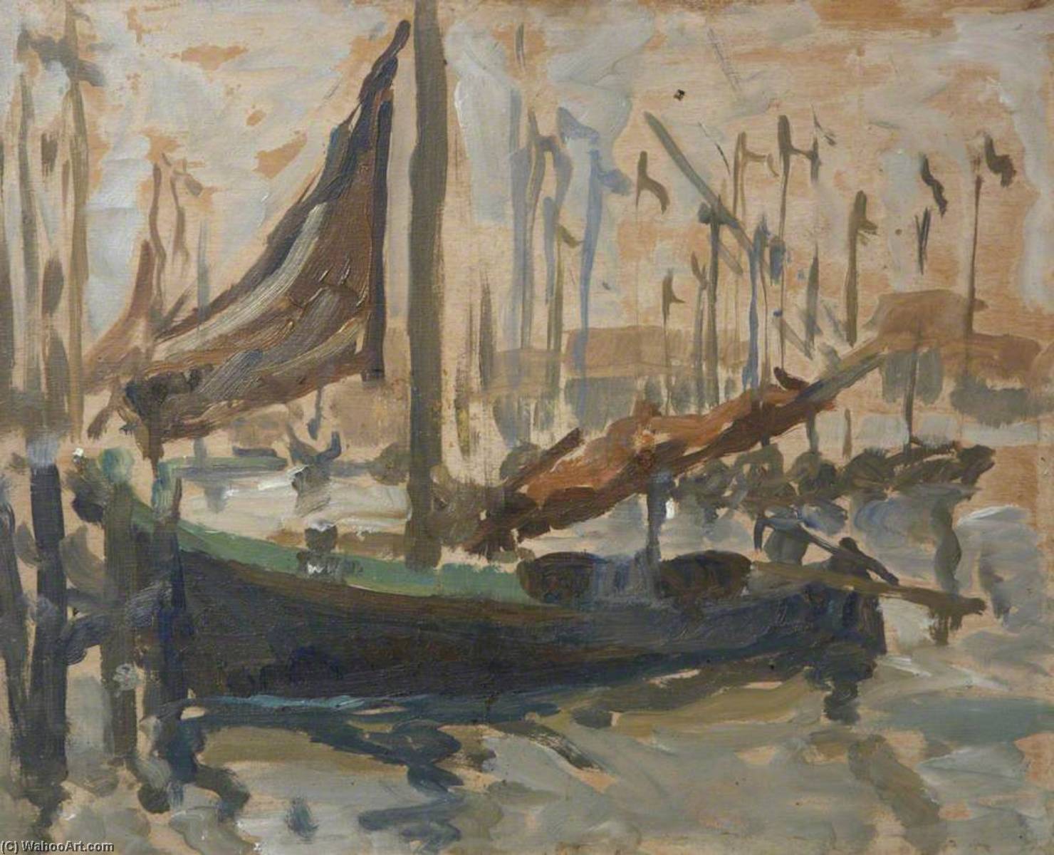 Boat At Harbour — Peter Lanyon