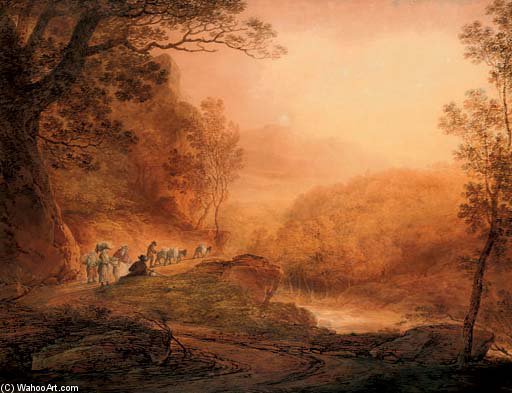 Travellers Gossiping At The Wayside — William Payne