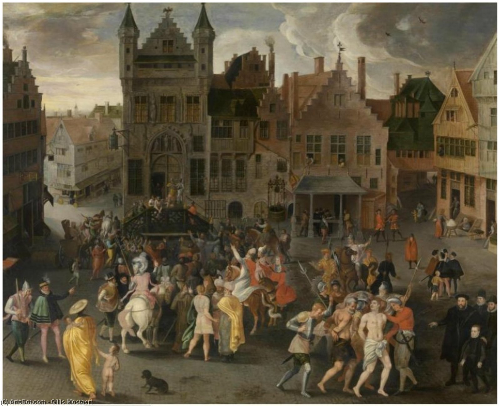 Passion Play On The City Square In Antwerp — Gillis Mostaert