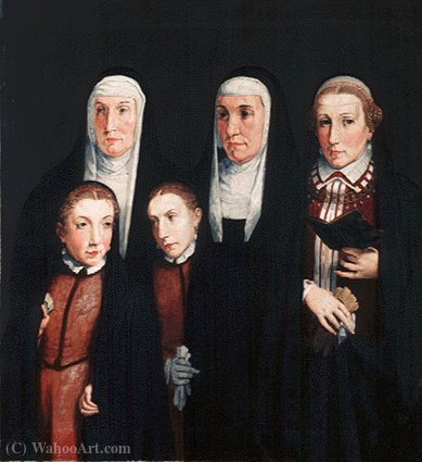 Pictures Of Dona Leonor And Dona Mencia De Cabrera And His Daughters — Pedro Campaña