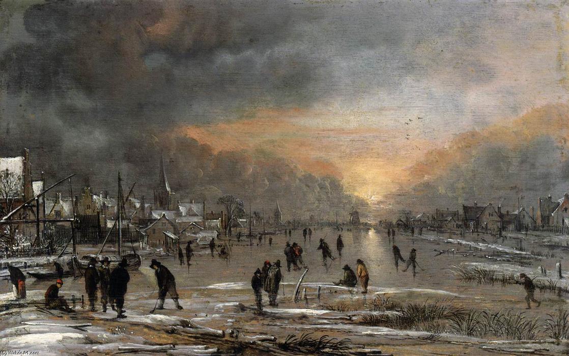 Sports On A Frozen River — Aert Van Der Neer