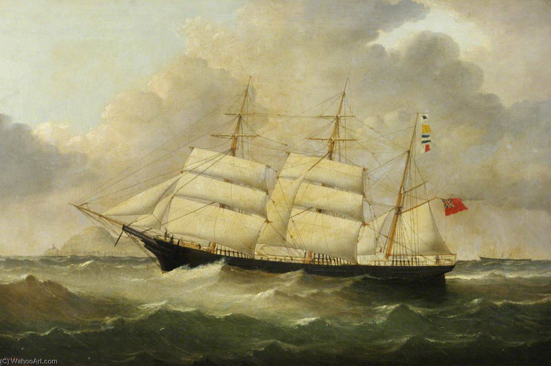 The Barque 'homewood' At Sea — William Horde Yorke