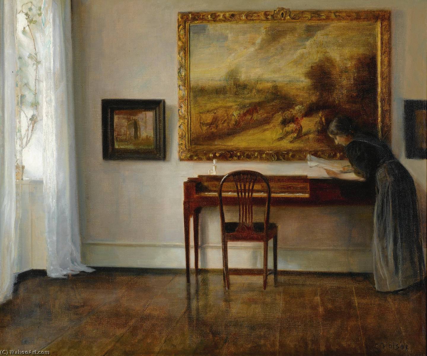 Interior With Painting — Carl Holsøe