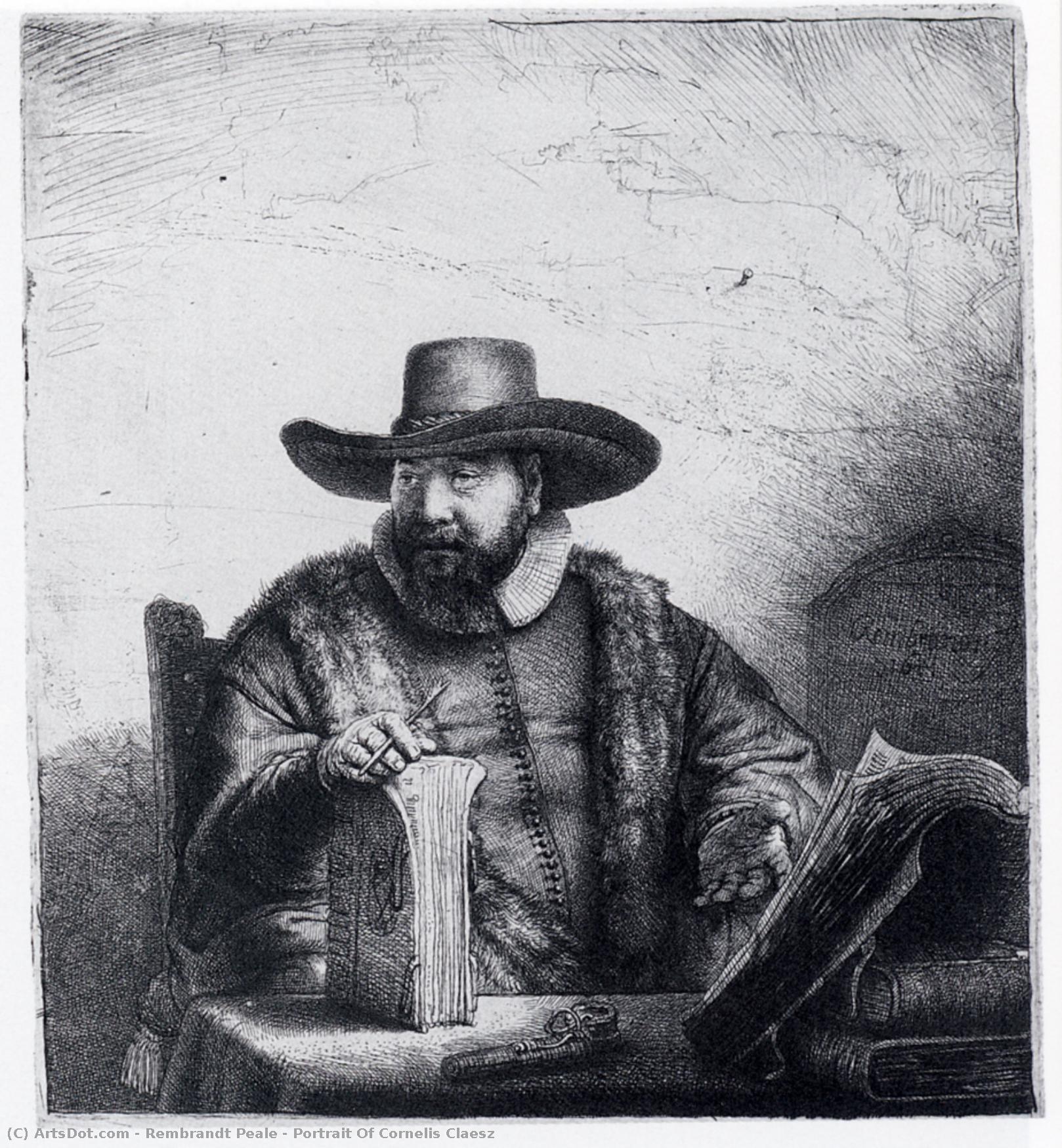 Portrait Of Cornelis Claesz — Rembrandt Peale