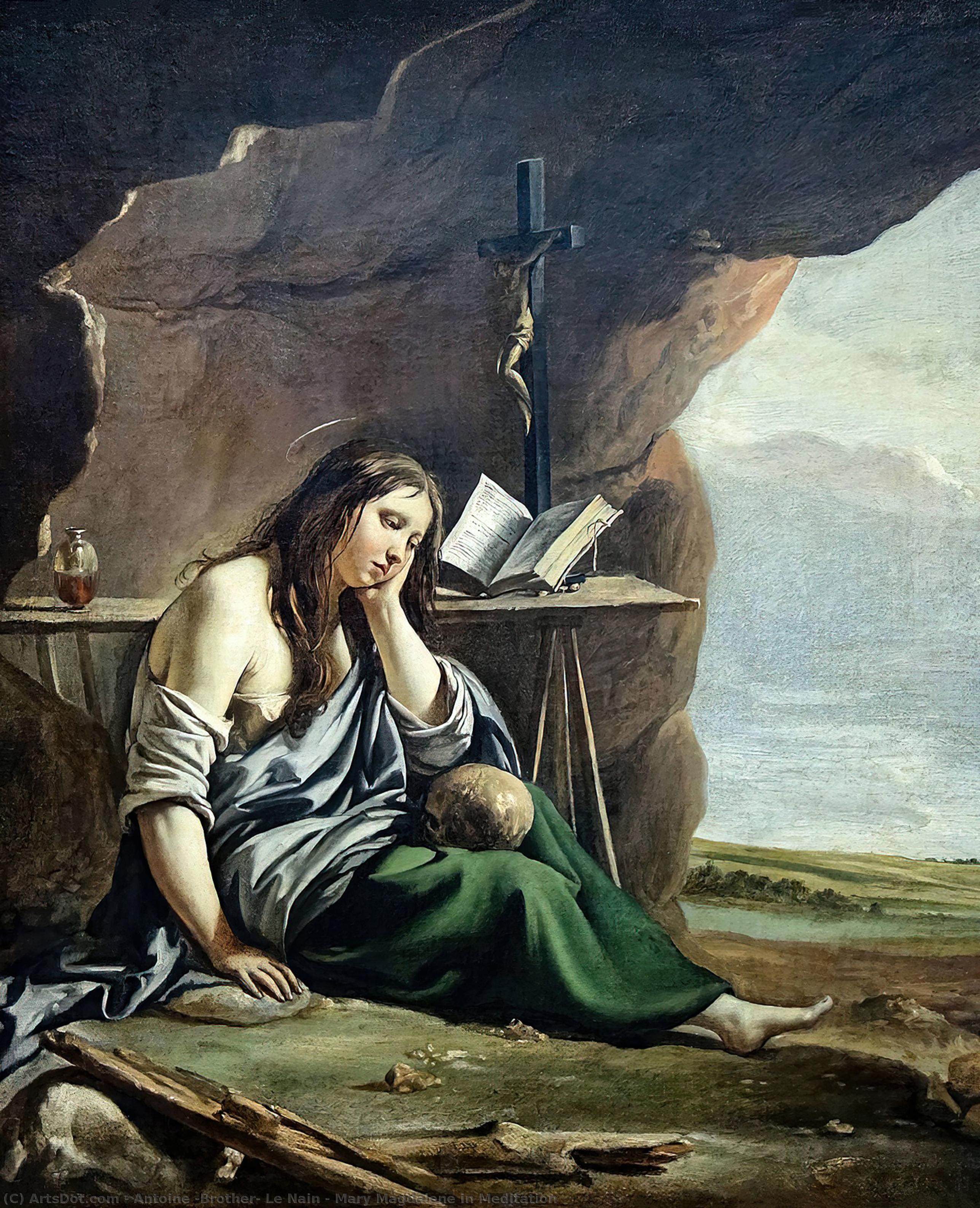 Mary Magdalene In Meditation — Antoine (brother) Le Nain