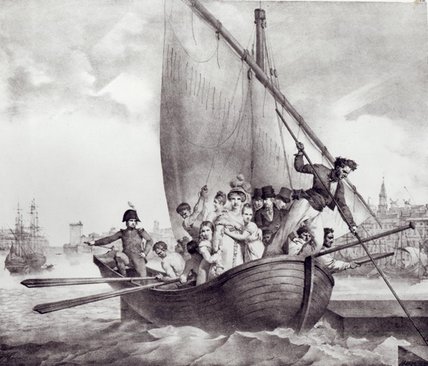 Bonaparte Family Arriving In Toulon — Jean Baptiste Mauzaisse