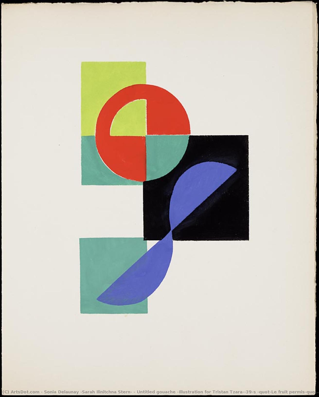 Untitled Gouache (illustration For Tristan Tzara's "le Fruit Permis") — Sonia Delaunay (sarah Ilinitchna Stern)