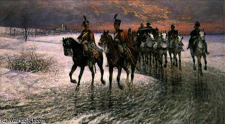 An Escort Of The 4th French Hussars — Jan Van Chelminski