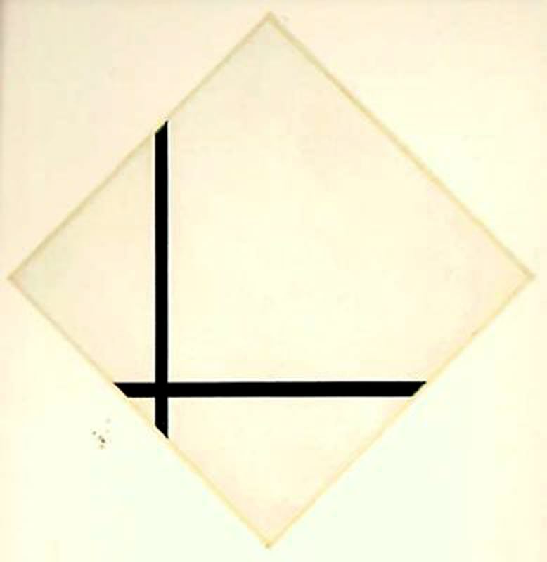 Composición Con Dos Líneas — Piet Mondrian