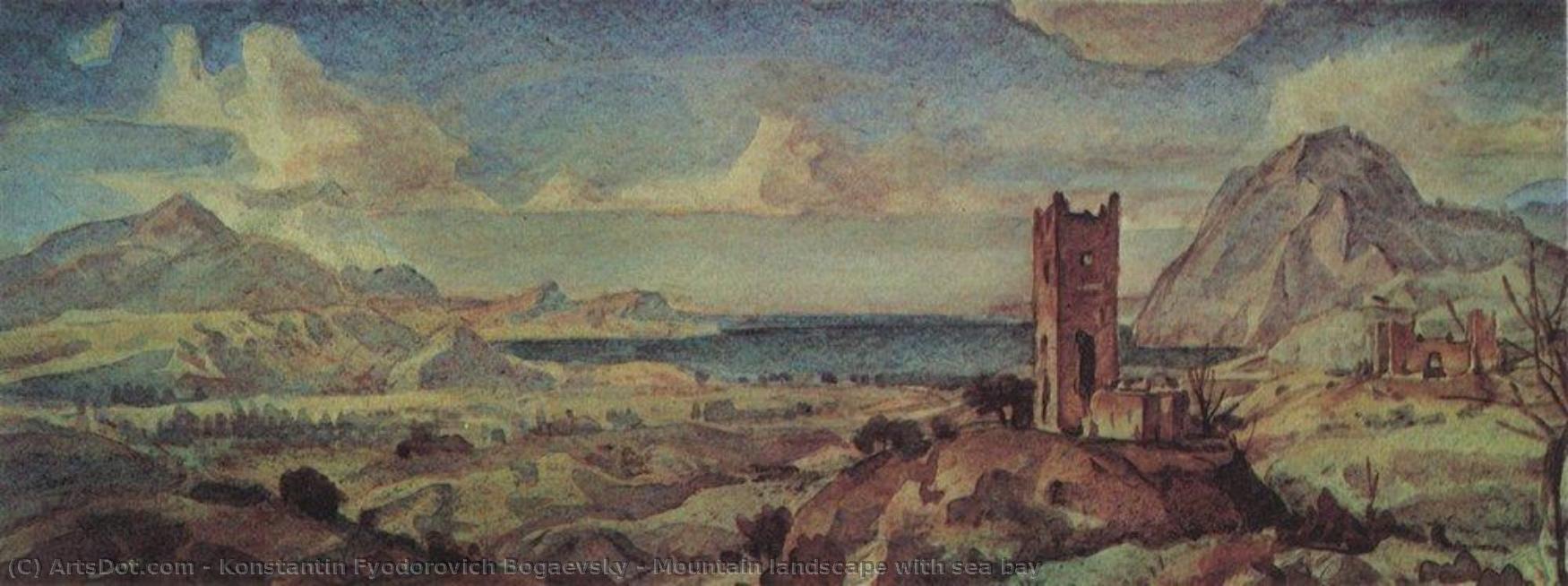 Mountain Landscape With Sea Bay — Konstantin Fyodorovich Bogaevsky