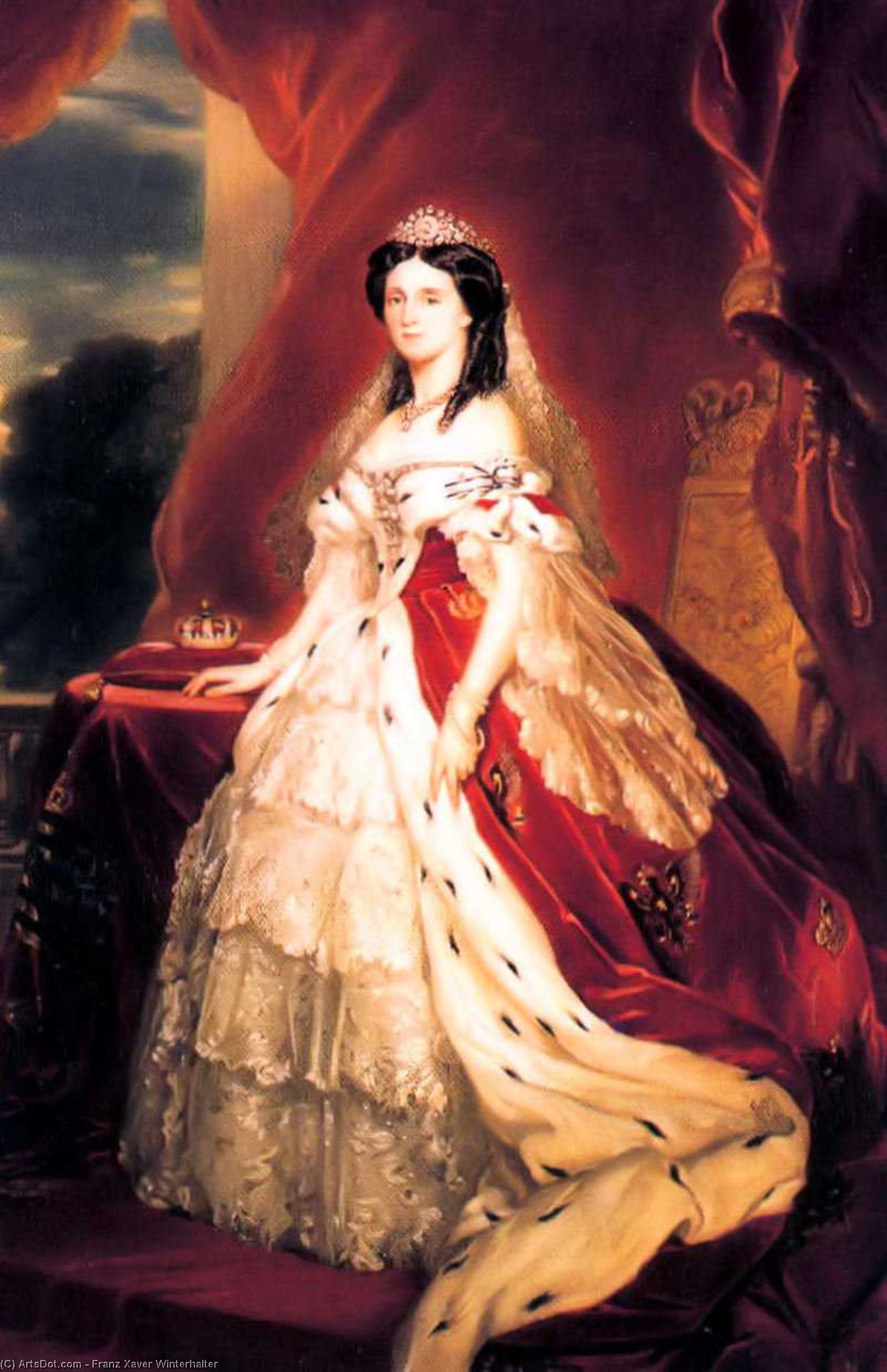 Portrait Of Augusta Of Saxe Weimar Eisenach — Franz Xaver Winterhalter