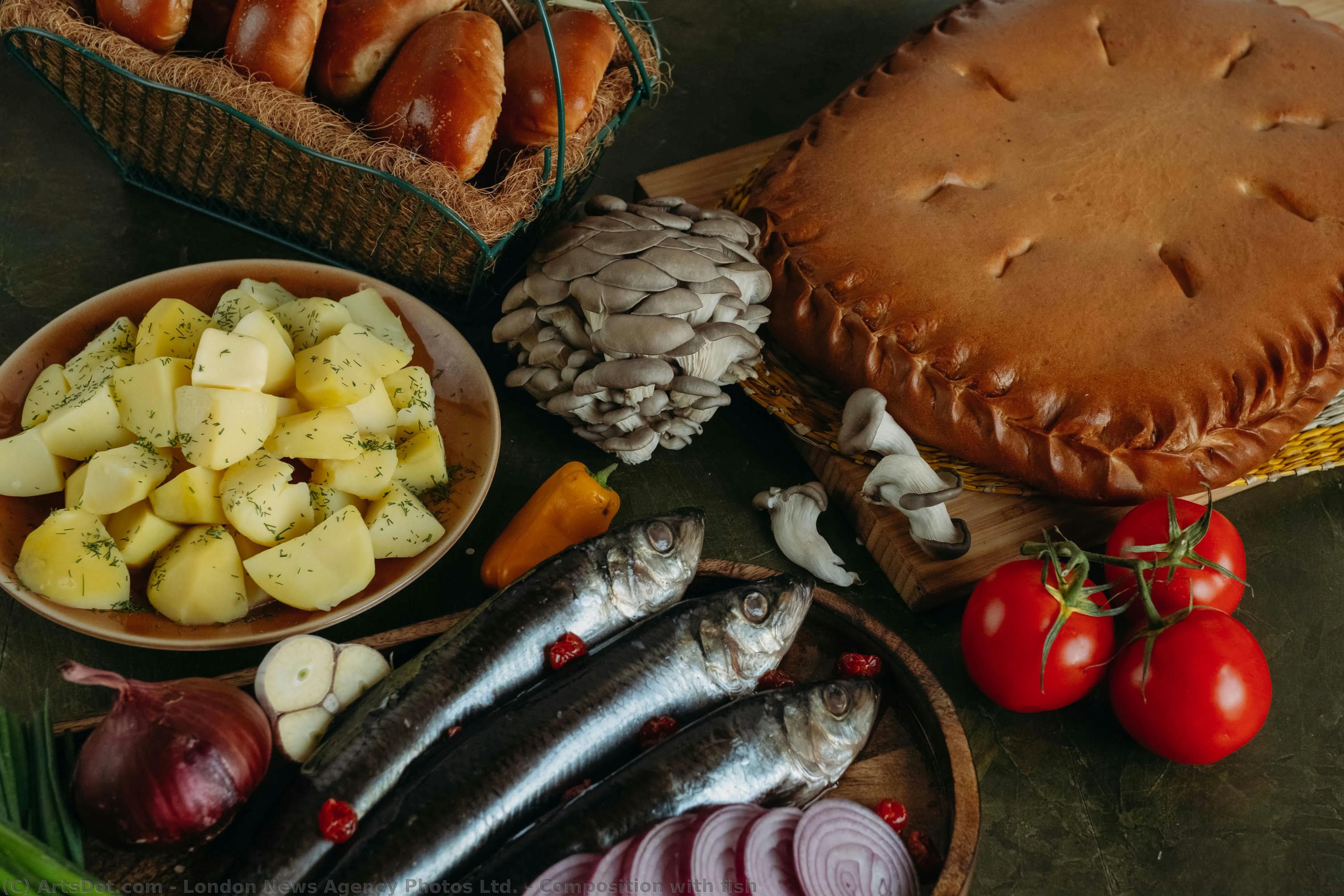 Composition With Fish — London News Agency Photos, Ltd