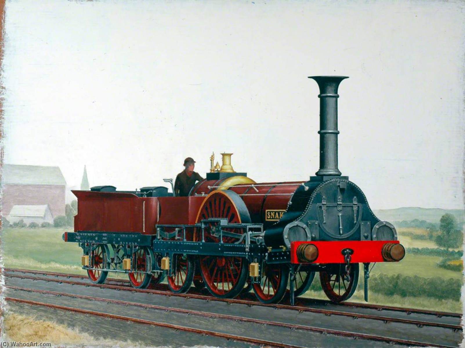 London And South Western Railway 2–2–2 Locomotive 'snake' — Henry Maurice Whitcombe