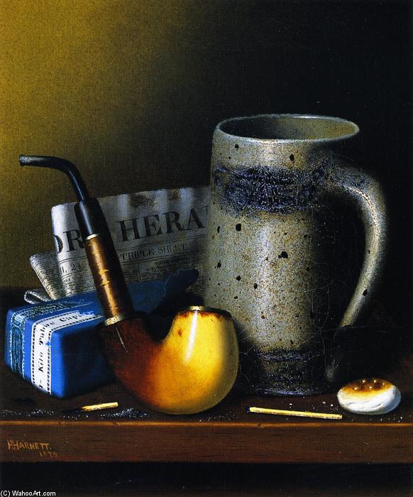 Still Life With Pipe And New York Herald — William Michael Harnett