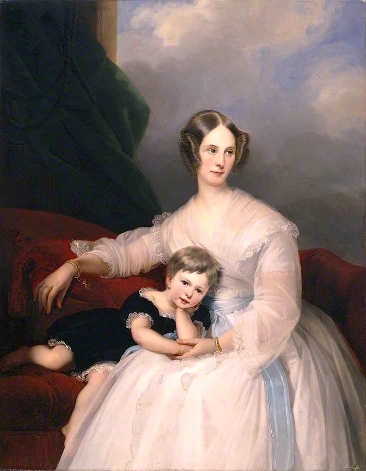 Mrs Hervey Francis De Montmorency And Her Daughter Frances — Claude Marie Dubufe