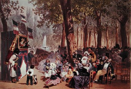 The Guignol Theatre On The Champs Elysees — Eugene Charles Francois Guerard