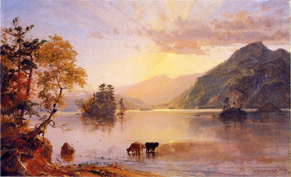 Lake George. Sun Behind A Cloud — Jasper Francis Cropsey