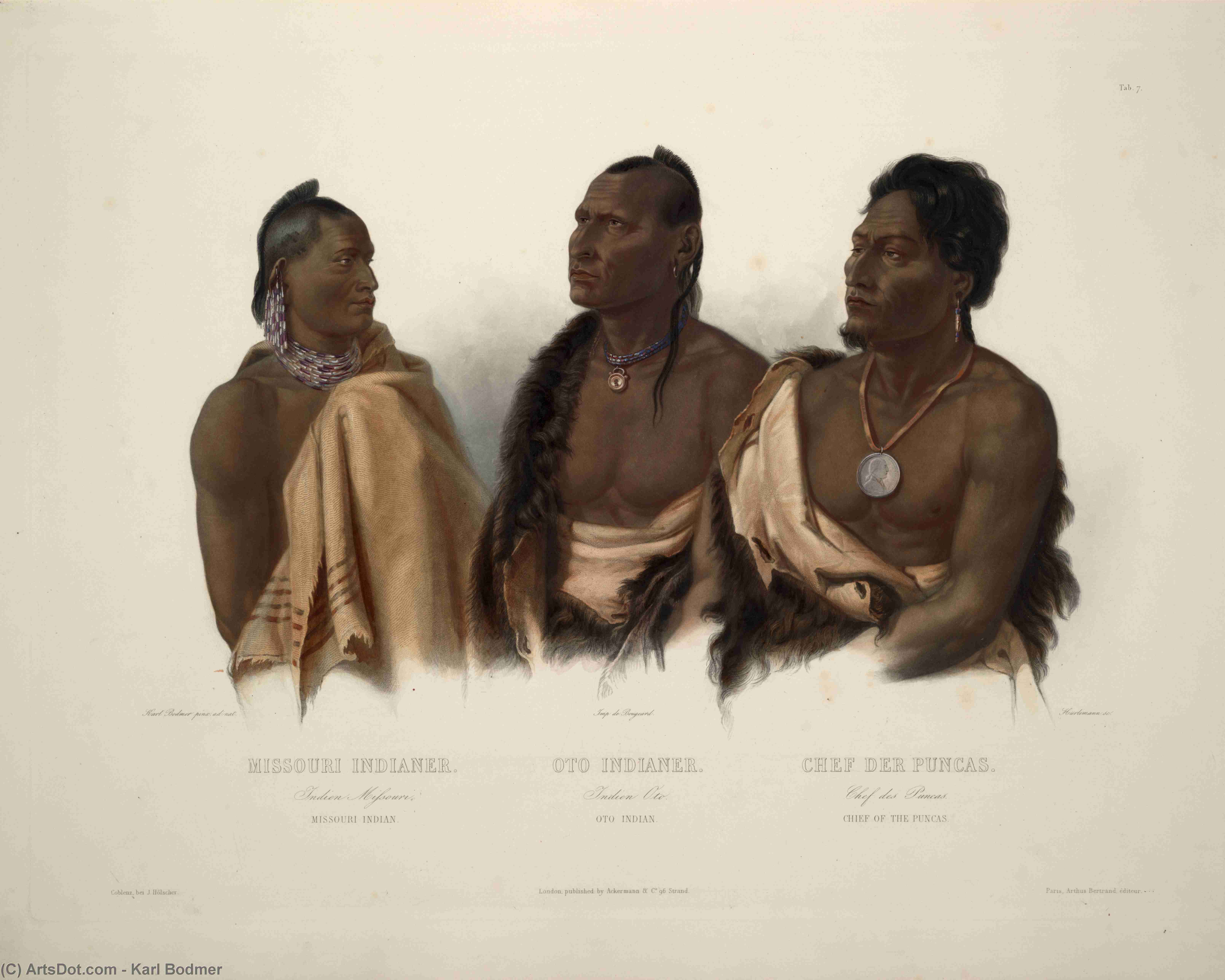 Missouri Indian Oto Indian And Chief Of The Puncas — Карл Бодмер