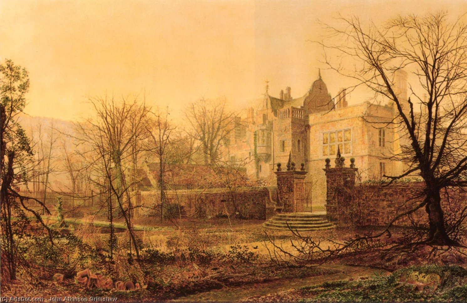 Knostrop Hall Early Morning — John Atkinson Grimshaw