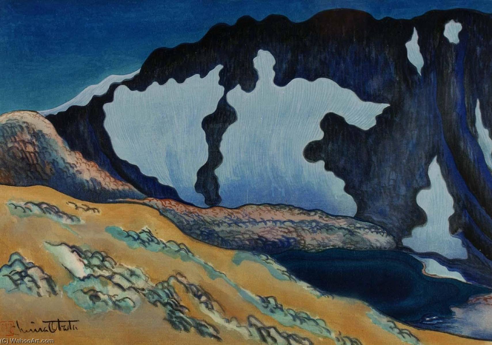 Silence, Last Twilight On An Unknown Lake, Johnson Peak — Chiura Obata