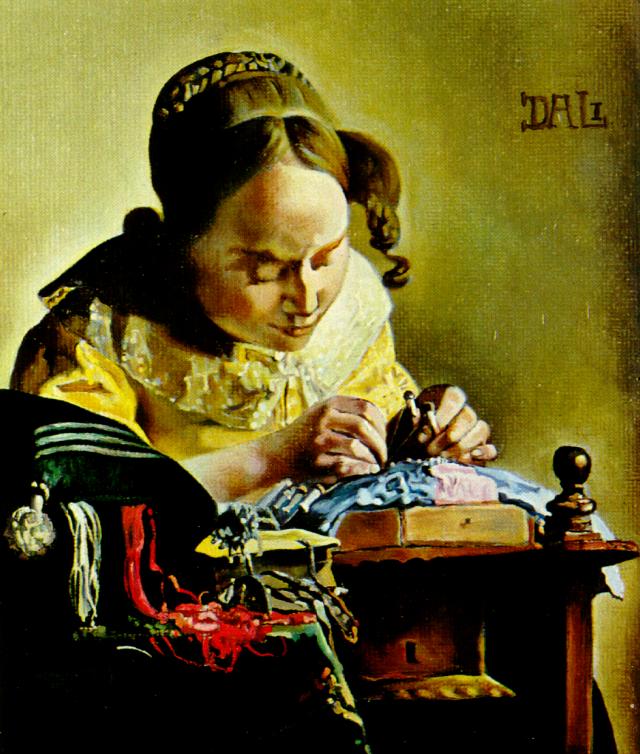 Der Läuferin (nachgemälde Von Vermeer Van Delft), 1955 — Salvador Dalí
