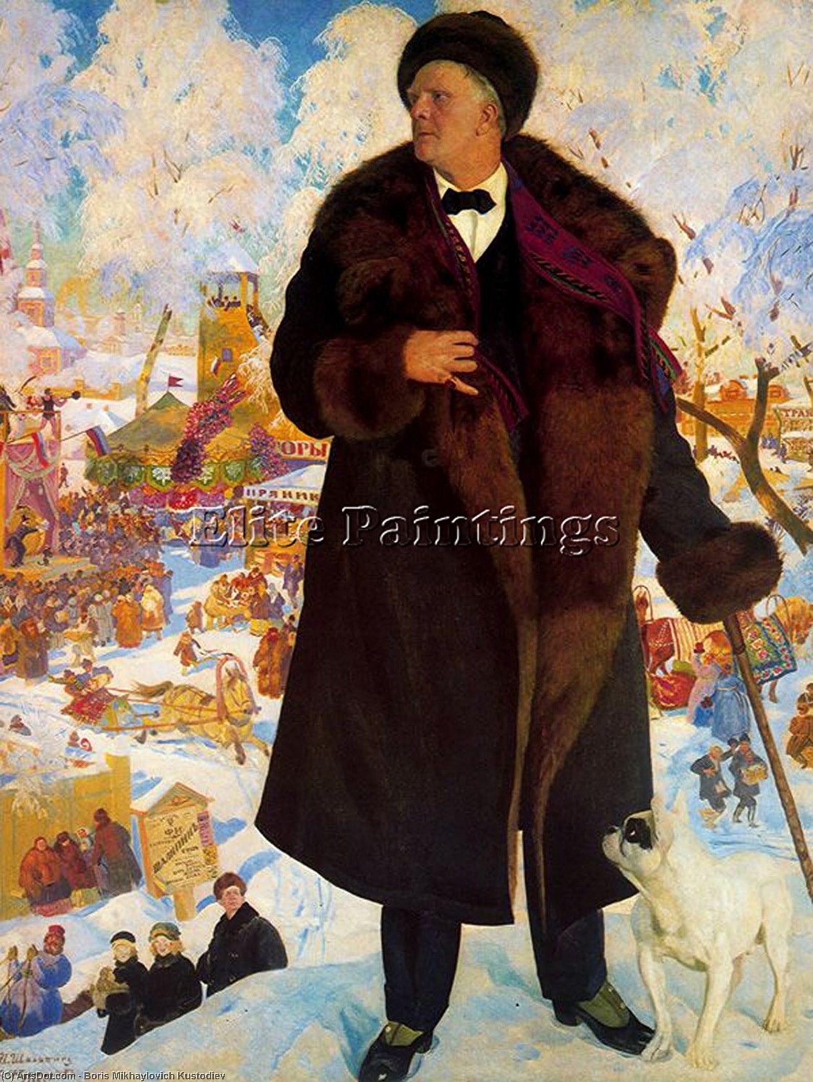 Portrait Of Fiodor Chaliapin — Boris Mikhailovich Kustodiev