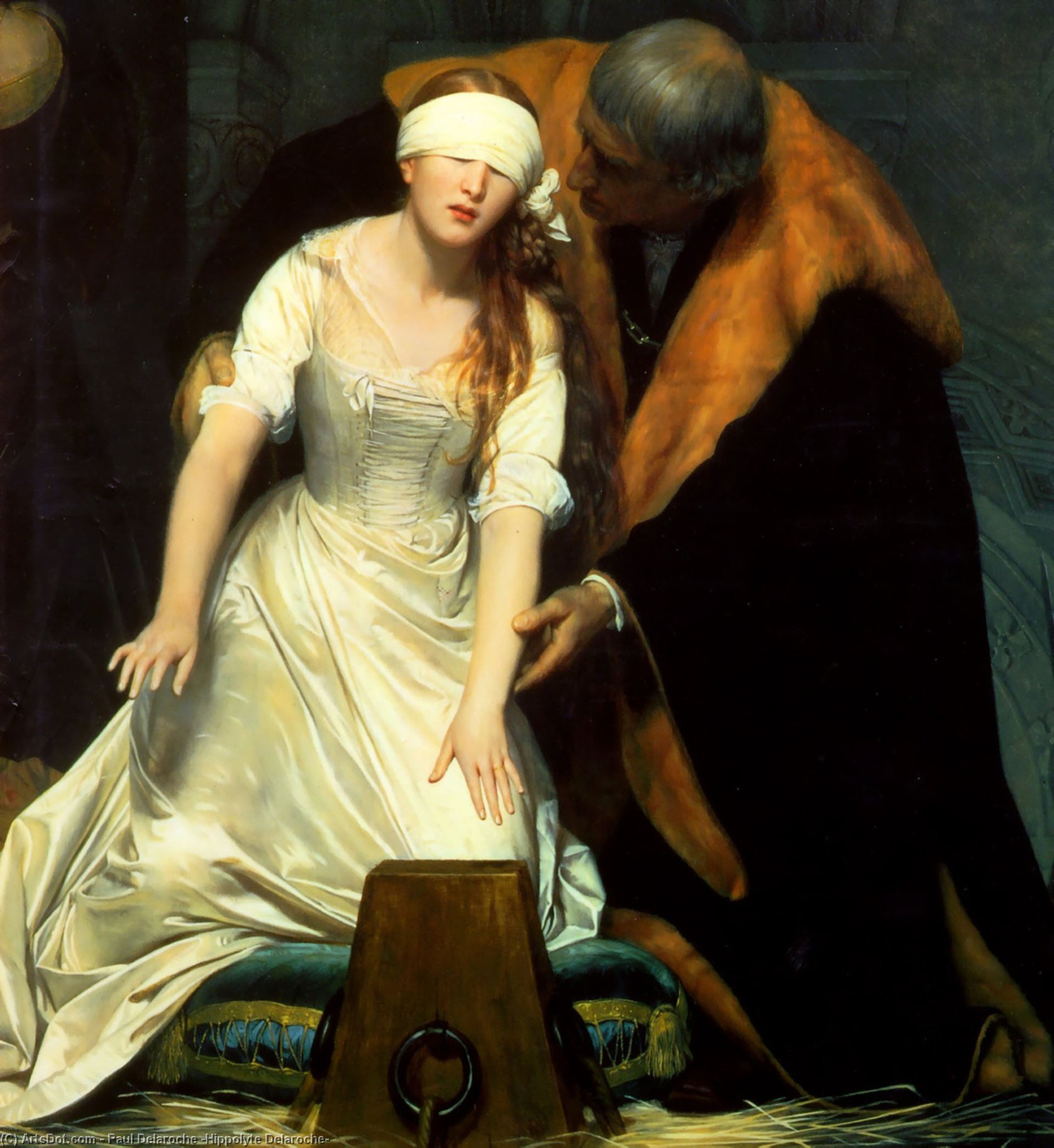 The Execution Of Lady Jane Grey Centre — Hippolyte-paul Delaroche