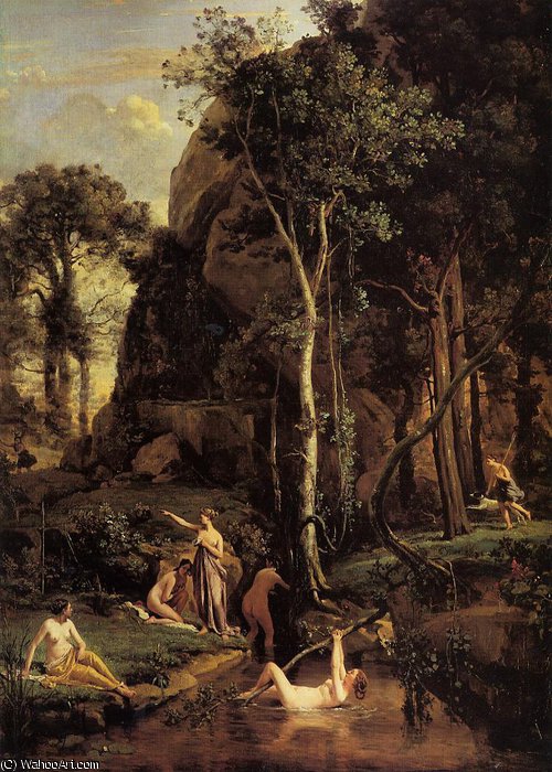 Diana Surprised At Her Bath — Žan-batist Kamil Korote
