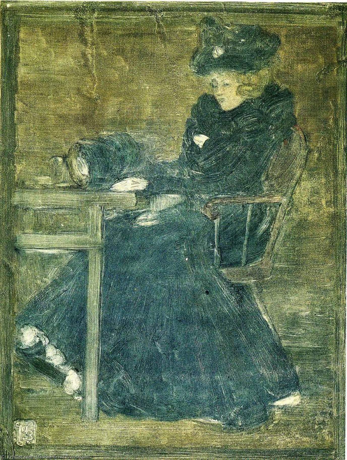 Seated Woman In Blue (also Known As At The Cafe) — Maurice Brazil Prendergast