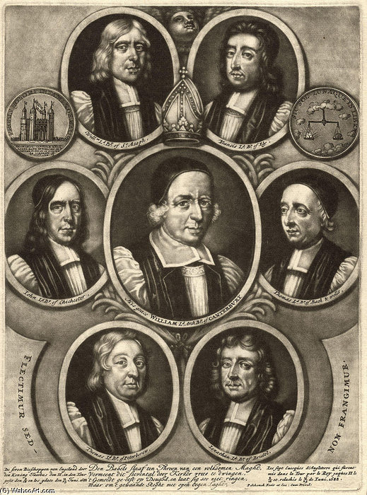 The Seven Bishops Committed To The Tower — Pieter Schenck