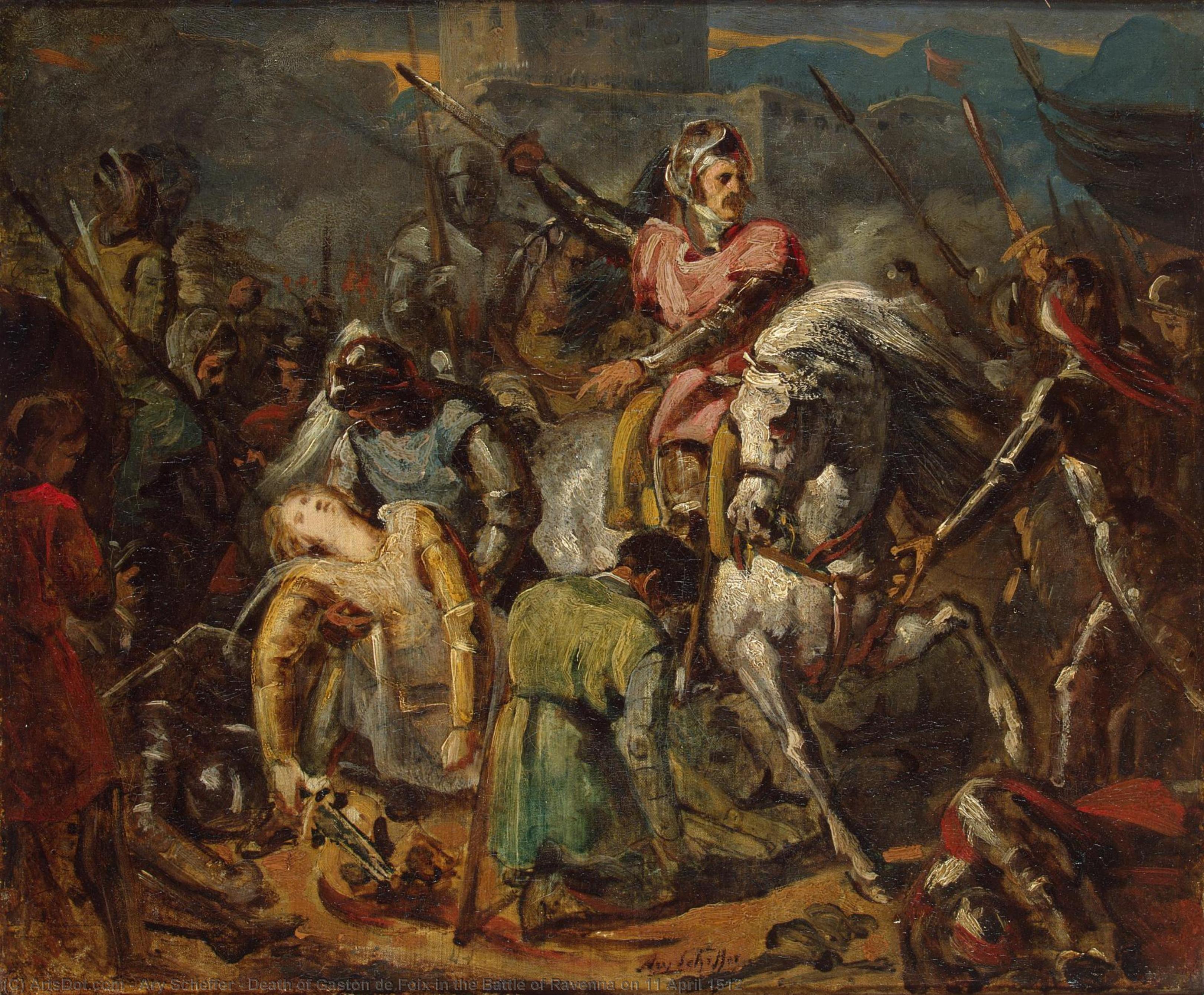 Death Of Gaston De Foix In The Battle Of Ravenna On 11 April 1512 — Ary Scheffer