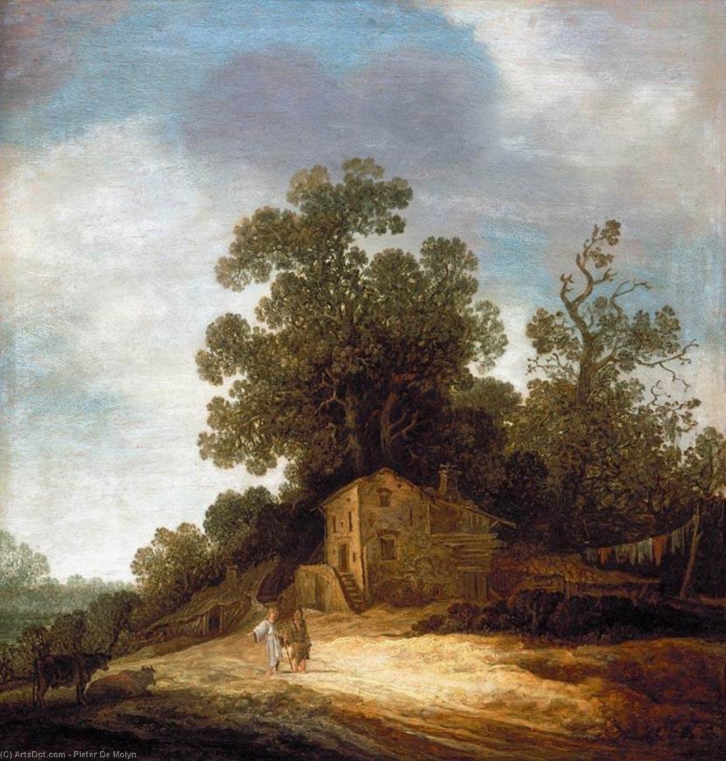 Pastoral Landscape With Tobias And The Angel — Pieter De Molyn
