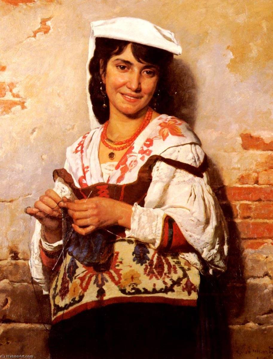 Jeune Fille Italienne (also Known As Young Italian Girl) — Léon Joseph Florentin Bonnat