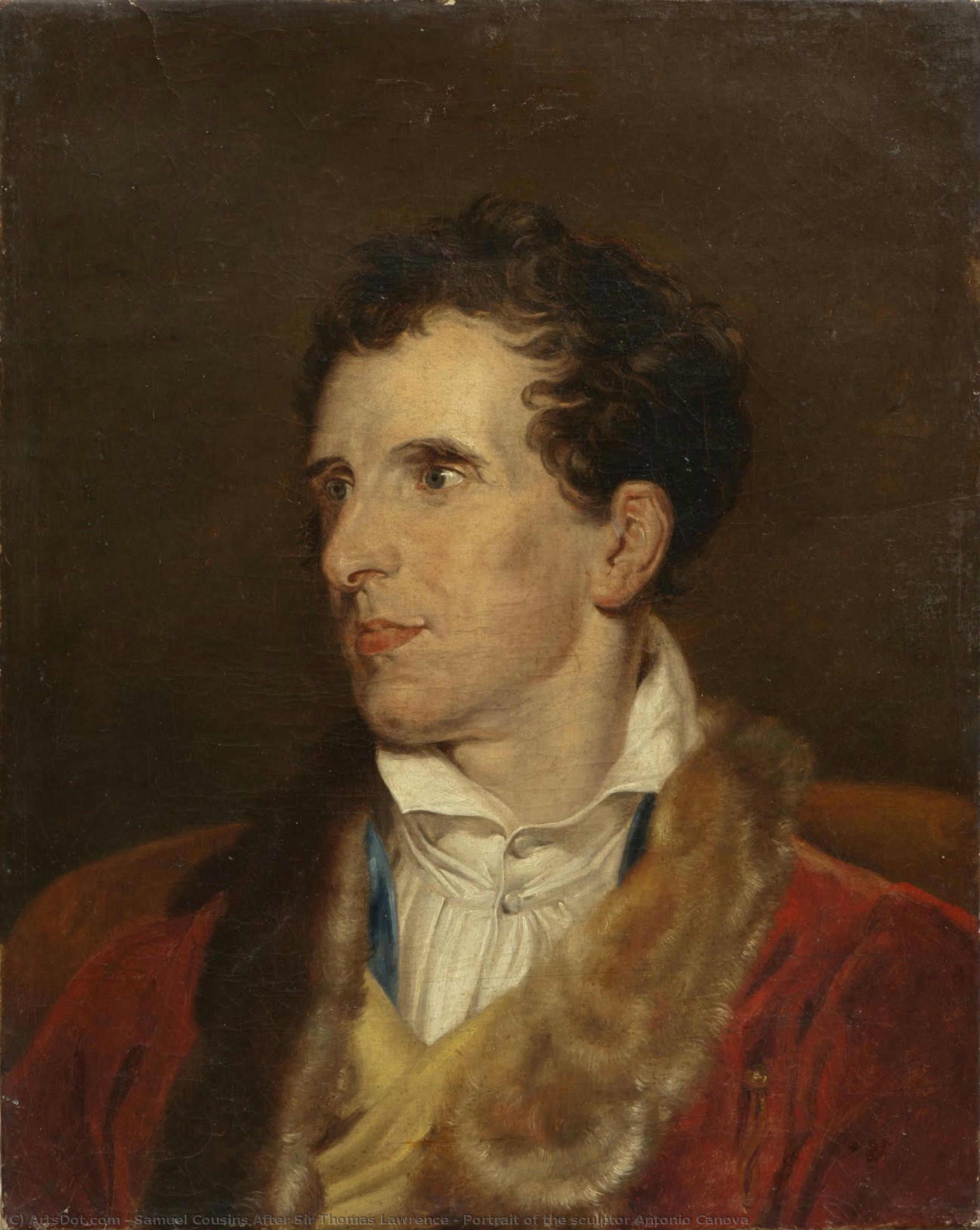 Portrait Of The Sculptor Antonio Canova — Samuel Cousins After Sir Thomas Lawrence