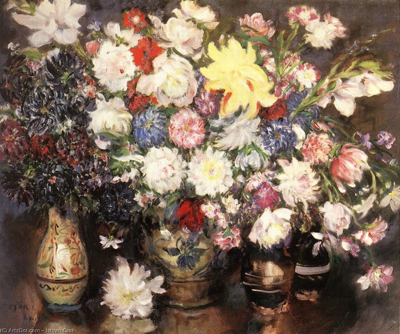 Still-life With Flowers — István Csók