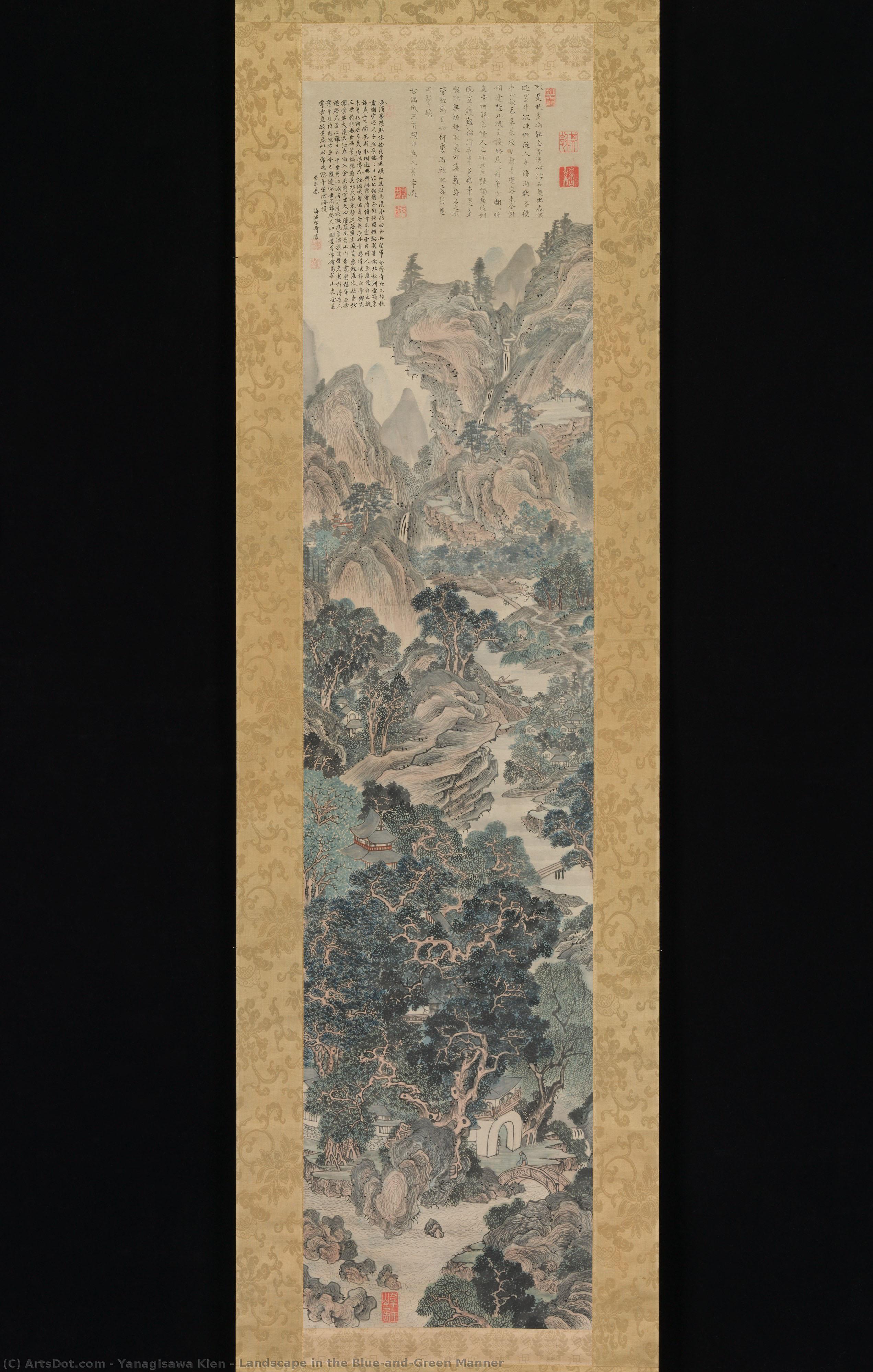 Landscape In The Blue-and-green Manner — Yanagisawa Kien